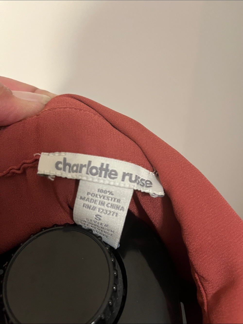 Charlotte Russe Terracotta Short-Sleeve Shirt Dress - Picture 2 of 4